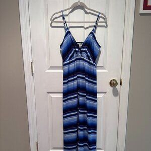 BAR III Blue Stripped Maxi Dress - Size Small